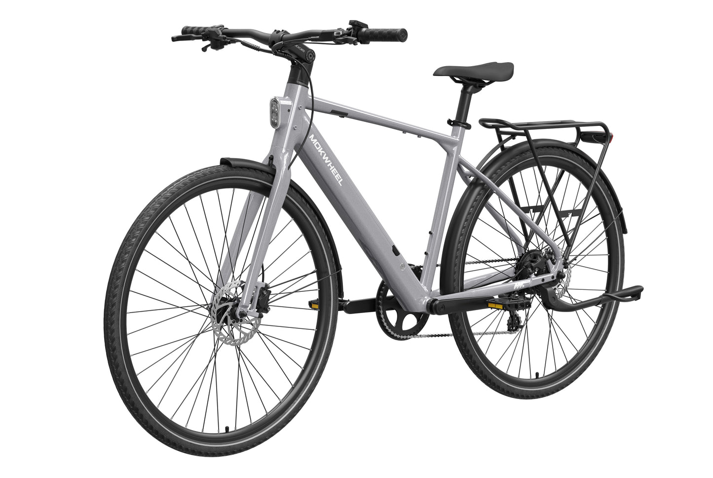 Mokwheel Flint grey electric bike detail shot