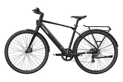 Mokwheel Flint in Phantom Black – 30lb e-bike for urban commuting.