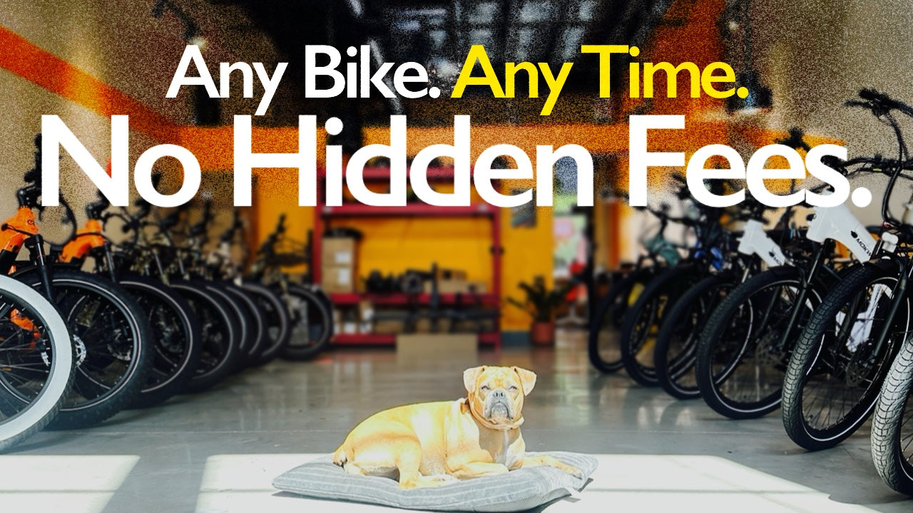 Load video: Johnny explains the three free things Mokwheel Factory Store gives every e-bike buyer: free test rides, a free 25-point ProBuild, and a 14-day risk-free return.